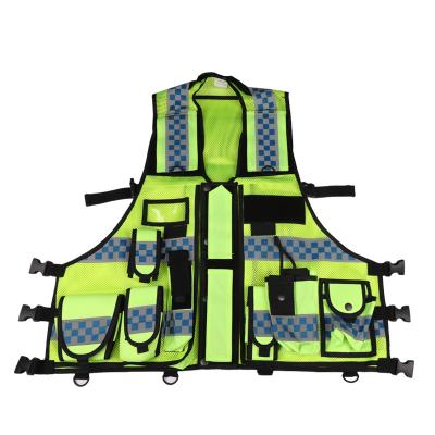 China HI VIS Pocket Reflective Safety Vest Multi Safety Breathable Hi Vis Durable Traffic Construction Workwear for sale