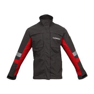 China Workwear Arc Flash Protection Meltproof FR 100% Acidproof Safety Jacket Customized Safety Jacket Cotton Twill for sale