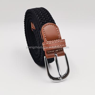 China Unisex 100% Woven Thin Elastic All-match Canvas Polyester Belt Woven Belt for sale