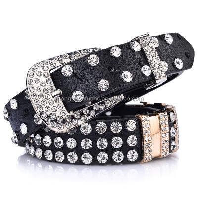 China D shape popular western denim shiny leather belt for sale