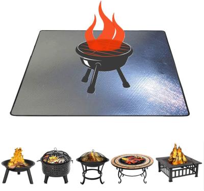 China Washable High Temperature Resistant Flame Retardant Protective Blanket Barbecue Pit Fire Pit Fire Mat Outdoor Fire Protection for sale