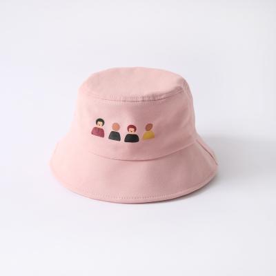 China Wholesale Cheap Hats Cotton Simple Picture Bucket Fisherman Hat With Printed Logo for sale