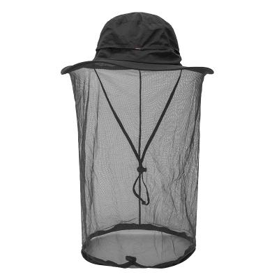 China Outdoor Survival Camping Travel Dobby Anti Mosquito Bug Bee Bug Mesh Hat Head Face Protect Net for sale