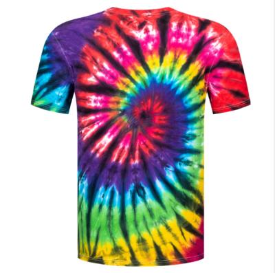 China Anti-wrinkle OEM men's 100%cotton pattern streetwear abstract tie dye t-shirts for sale