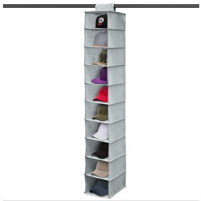 China Sustainable Hat Rack 10 Shelf Hanging Hat Closet Organizer For Hat Storage for sale