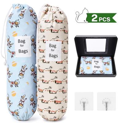 China Folding 12An Printed Eco-Friendly Reusable Folding Cotton Canvas Storage Bag Organizer Bag And Bag Holder Storage For Sundries for sale