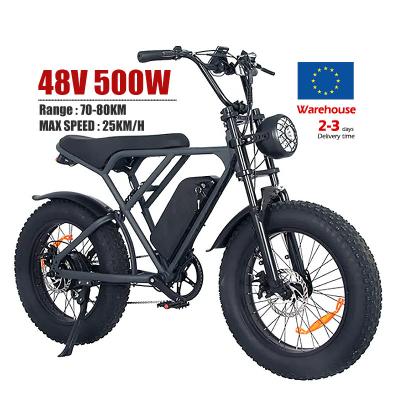 China Aluminum Alloy EU Warehouse 48V 500W Fat Tire Similar Super Electric Hybrid Bike 73 Mountain City Electric Bicycle Motorcycles for sale