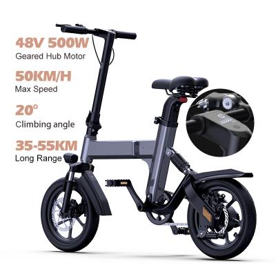 China Aluminum Alloy NEW 20inch Fat Tire Electric Bicycle 48V 500W Adult Electric Bike Folding E-bikes Electric City Road Bike for sale