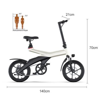 China Carbon Fibre Wholesale MZ-7 36V 350W Ebike Electric Mini Bike 16inch Electric Bicycle Hybrid City Road Electric Bike E-bike for sale