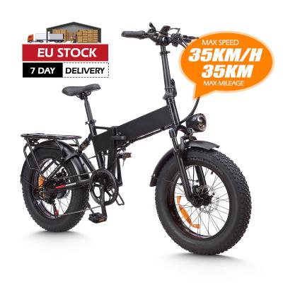 China Aluminum Alloy EU Warehouse Electric Folding Bike 48V12Ah 500W E Bike Men Women Electric Bike Hybrid Dirt Electric Bicycle for sale