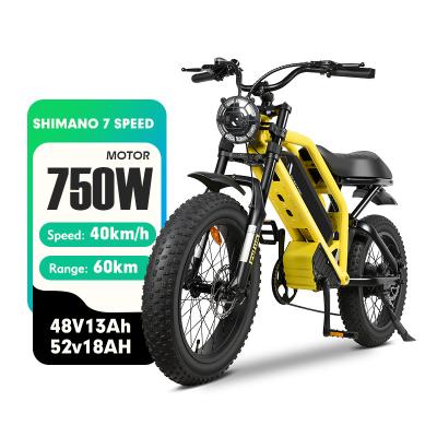 China Aluminum Alloy High Grade 48V 500W 750W Electric Fatbike MTB E Motorbike EU Warehouse Electric Dirt Bicycle For Adults for sale