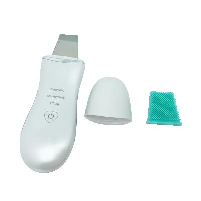 China Beauty Massager Product DEEP CLEANING Ultrasonic Skin Scrubber With Silicone Cleaning Brush for sale