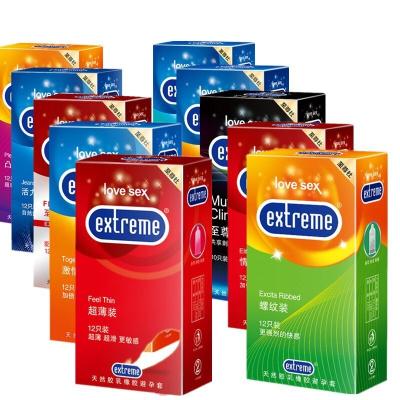 China 100% Safe Contraception 12 Extfeme Condoms Factory Direct Processing OEM Condoms for sale