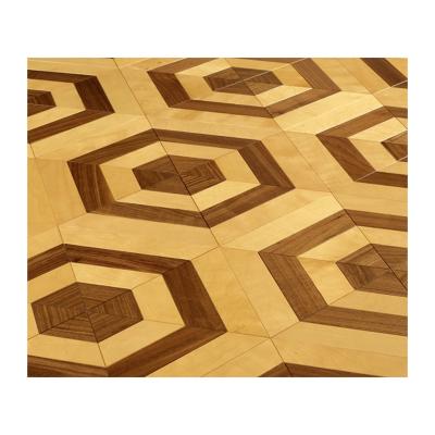 China Modern Designed Engineered Wood Parquet Flooring Maple With Walnut for sale