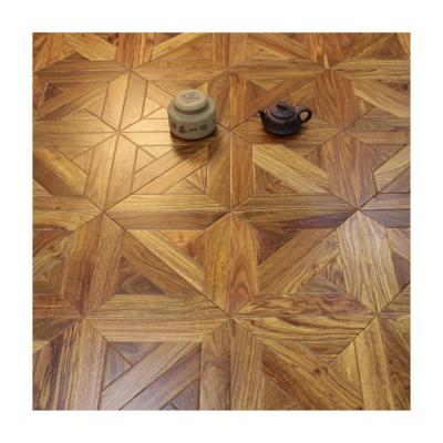 China Anti-water Rose Wood Brown Color Art Wooden Parquet Flooring for sale