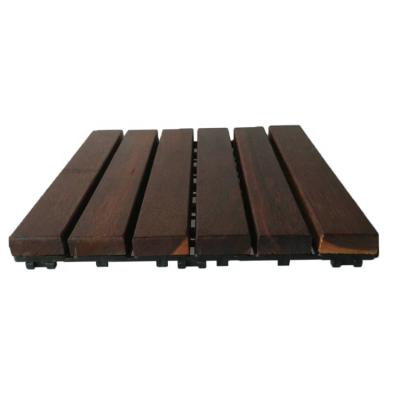 China Wooden Modern Outdoor Waterproof Solid Decking Interlocking Teak Tiles for sale