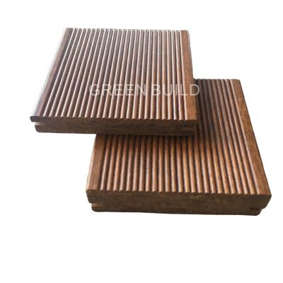 China Modern Exterior Solid Timber Strand Woven Bamboo Decking for sale