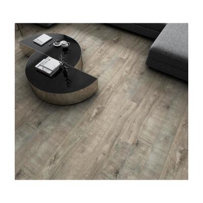 China Latest Design Gray Washed Oak AC3 Bevel Laminate Flooring From Indoor Anti-water for sale