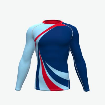 China Wholesale Never Fade Digital Printing Cheap Sublimated Custom Rash Guard For Men Design Compression Shirt Muttahida Majlis-e-Amal for sale