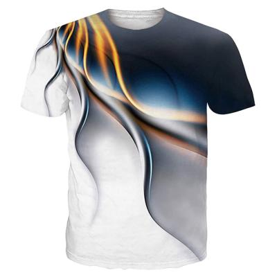 China Anti-Wrinkle Short Sleeve Running T-Shirt With Pattern Tshirt Custom Logo Polyester Cotton Tshirt Quick Dry T-shirt for sale