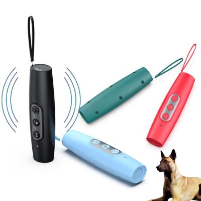 China New 8M Distance Mini Ultrasonic Dog Driver Stop Pet Cat Training Device Electronic Ultrasonic Dog Training Barking Repeller for sale