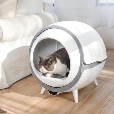 China Sustainable New Design 4L Self Cleaning Smart Automatic Toilet Cat Litter Box For UV 5 Days Poops for sale