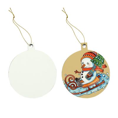 China White Leather Christmas PU Sublimation Christmas Leather Pendant for sale