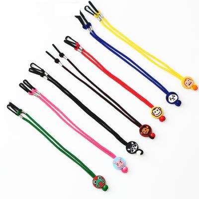 China Popular Polyester Nulon Cartoon Lace Glass Tool Hang Adjustable Kids Face Neck Strap Face Lanyard for sale