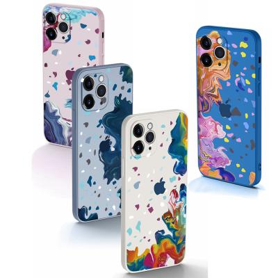 China Luxury Art Oil Painting TPU Phone Case For iPhone 11 12 Pro Max Cases Soft TPU Watercolor Cover for sale