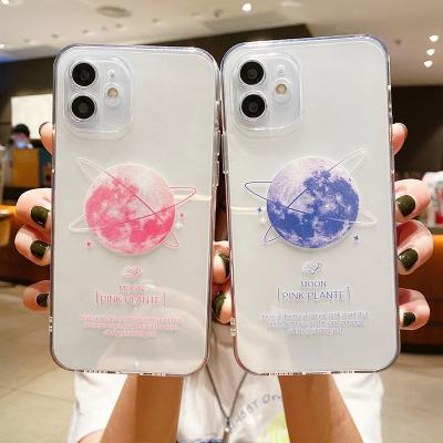 China Anti-drop Moon TPU Protector Mobile Phone Cases Sublimation Phone Cases Full Soft Transparent Case Cover for sale