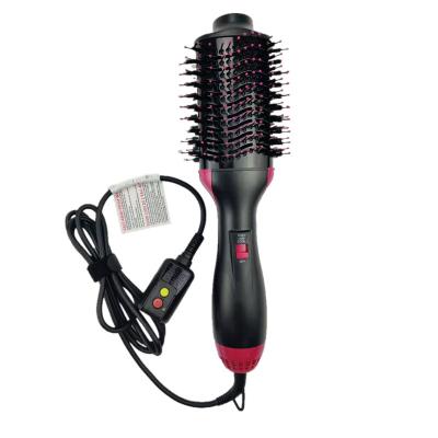 China New Portable High Quality Ionic Women's One Stage Rose Gold Hot Air Brush Round Hair Dryer Brush Straightener with 110V and 220V for sale