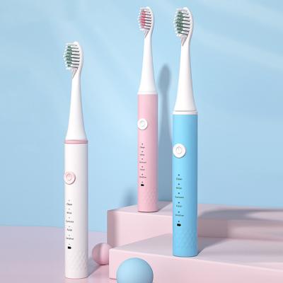 China Waterproof USB Rechargeable Smart Ultrasound ABS Toothbrush Sonic Electric Whitening Toothbrush Soft OEM For Adults for sale