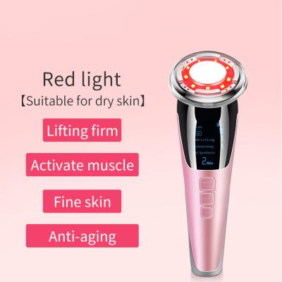 China Beaty Home Device Wrinkle Remover Face Massager Rejuvenation Facial Lifting Sonic Microcurrent EMS RF Photon Skin Care Lifting Hot Cold Tightening for sale