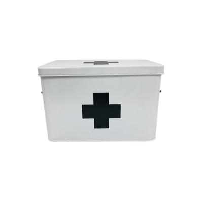 China Iron Stored Double Layers High Capacity Multifunctional Drug Medicine Chest for sale