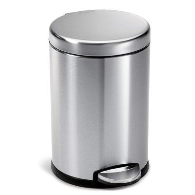 China Sustainable Kitchen Durable High Capacity Stainless Steel Pedal Corrosion Resistant Trash Can for sale