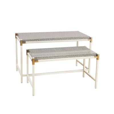 China Metal / Marble Display Table Clothing Design Shop Layout Shop Boutique Fashion Ideas for sale