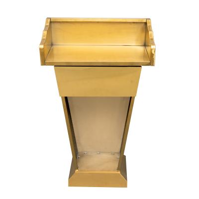 China Modern Outdoor Property Reception Reception Desk Property Restaurant Stainless Steel Lectern Hotel Loudspeaker Desk for sale