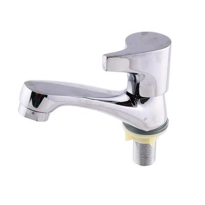 China Modern Metered Faucets Price Good Deck Mounted Zinc Basin Faucet Handle Cold Water Single Lever Basin Faucet For Bathroom for sale