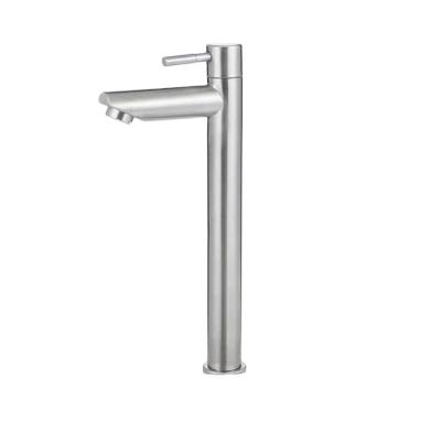 China Bathroom Faucets Design Stainless Steel Cold Water Sink Faucet Metered Saving Faucet for sale