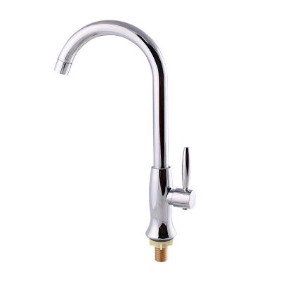 China Zinc Brass Handle Sense Faucets Square Cartridge Zinc Kitchen Faucet for sale