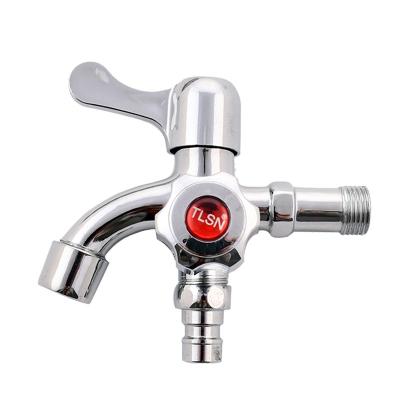 China Modern Basin Sink Two Way Bibcock Faucet Small Faucet 2 Way For Washing Machine for sale