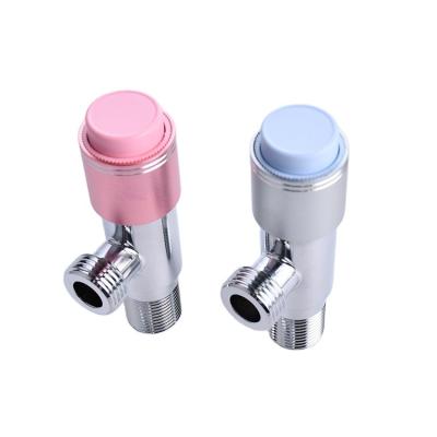 China Faucets Stainless Steel Angle Valve Heating Metered Switch Thickened Sign Bathroom Red And Blue Angle Valve for sale