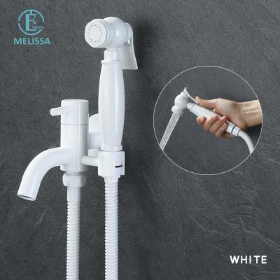 China Melissa Bathroom modern white toilet bidet sprayer shattaf set shower bathroom and handheld shower faucets for sale