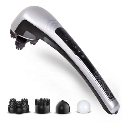 China Rechargeable Massage 4 Head Percussion Body Massager Wireless Handheld Infrared Massage Hammer LY-653A for sale