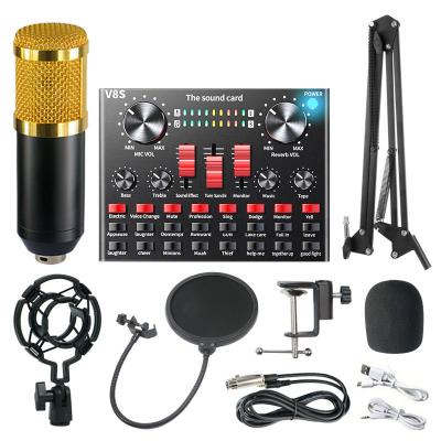 China Hot Sale Bm800 Gooseneck Microphone Condenser Microphone With V8 Microphone Live Sound Card for sale