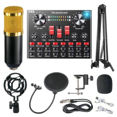 China Gooseneck Microphone Bm800 Condenser Microphone V8 Sound Card Studio Microphone Professional Recording for sale