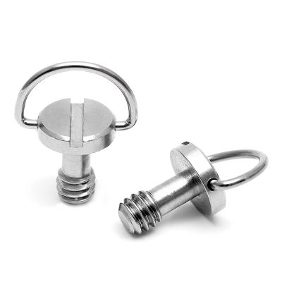 China Flat C Ring Camera Quick Release Screw 1/4 Screw Wholesale Steel Nickel Plated Camera for sale