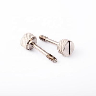 China Pan Stainless Steel Slotted Round Knurled Head Thumb Screw for sale