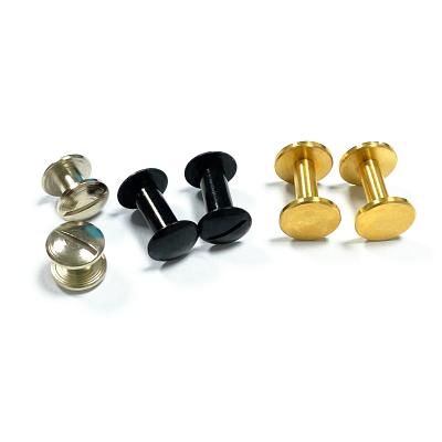 China Customized Pan Male And Female Stainless Steel Pound Screw M3 M4 Brass Aluminum Post Fastener Rivets Chicago Screw for sale