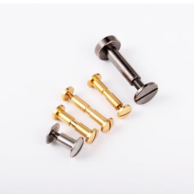 China High Quality Brass Pan Stainless Steel Carbon Steel Custom Flat Slotted Chicago Male Female Head Screws for sale